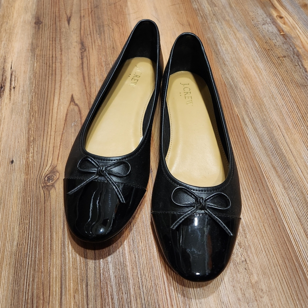 J. Crew Factory Leather Ballet Fkats Shoes Patent Leather